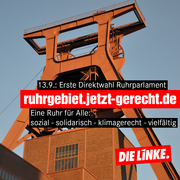 Das Bild als Link zur Seite ruhrgebiet.jetzt-gerecht.de zeigt den Förderturm der Zeche Zollverein in Essen