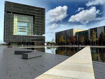 Das Foto zeigt die Firmenzentrale von ThyssenKrupp