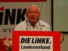 Begeisterte wie immer: Oskar Lafontaine auf dem Parteitag
