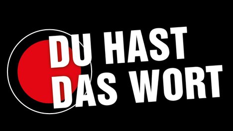 Das Foto zeigt das Logo der Kapagne der Linken NRW, die heißt, du hast das Wort!